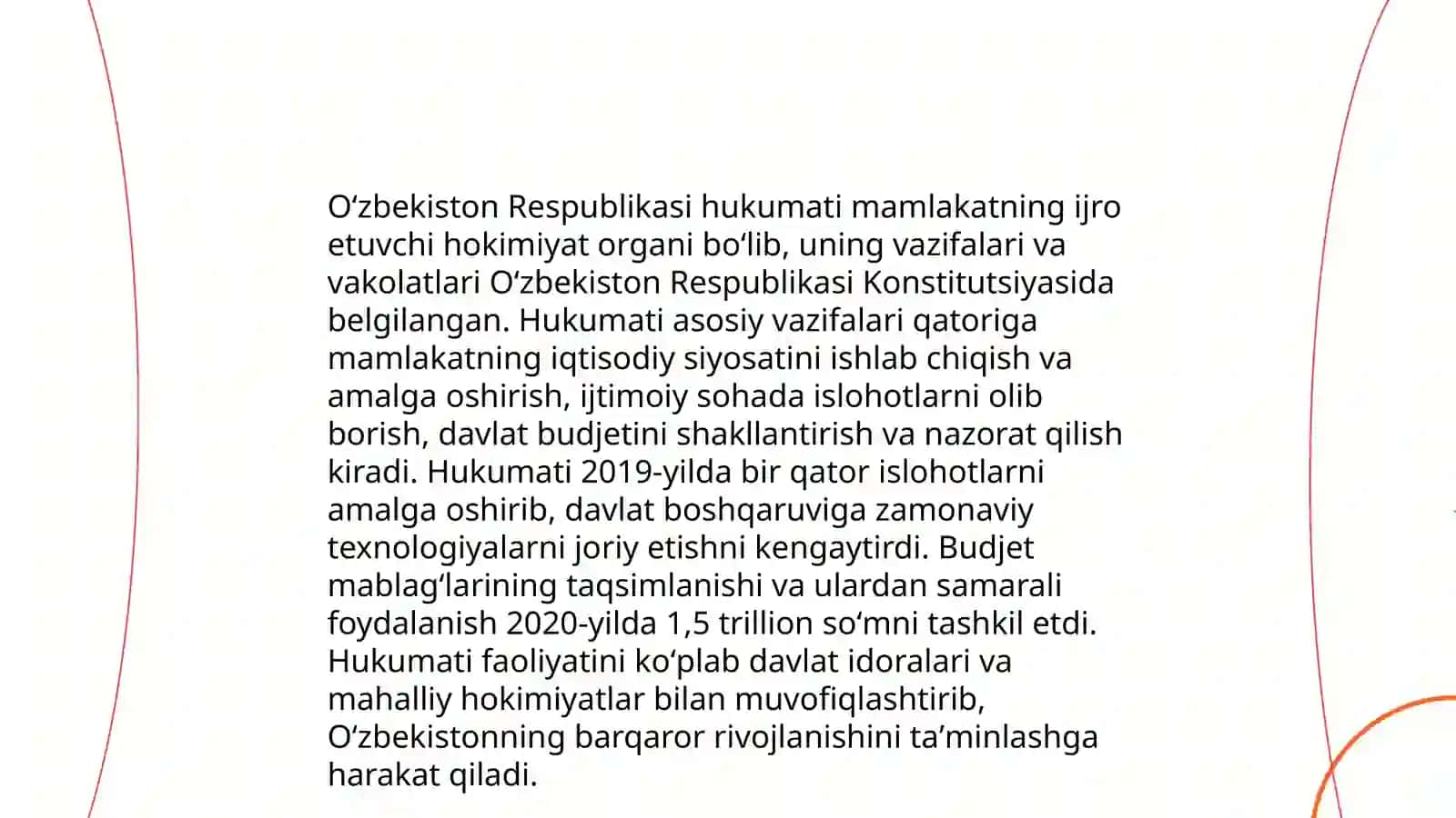 O'zbekiston Respublikasi hukumatini tashkil etish tartibi, uning tarkibi va faoliyatini amalga oshirish tartibi 4
