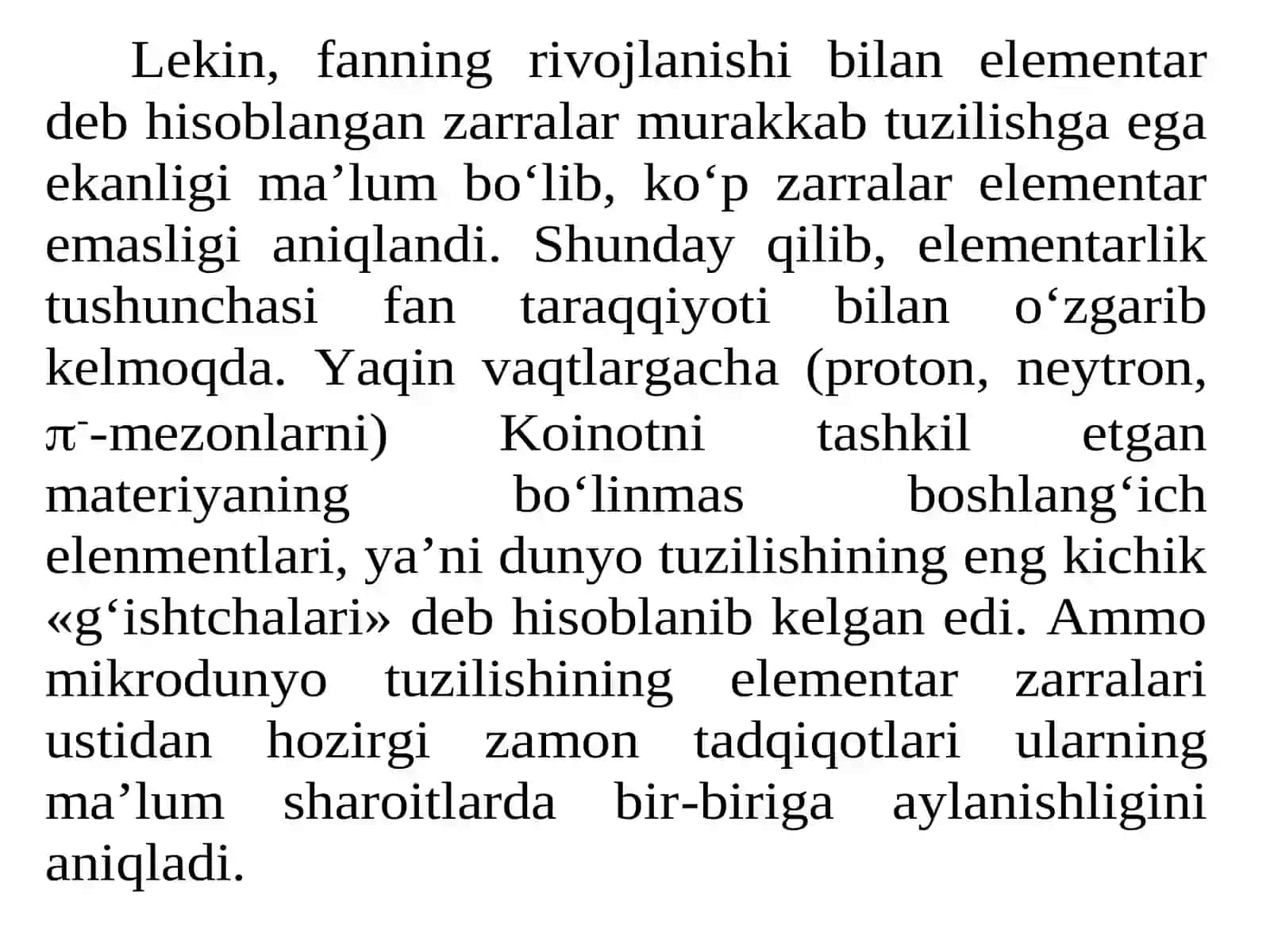 Elementar zarralarning asosiy xususiyatlari va klassifikatsiyasi 4