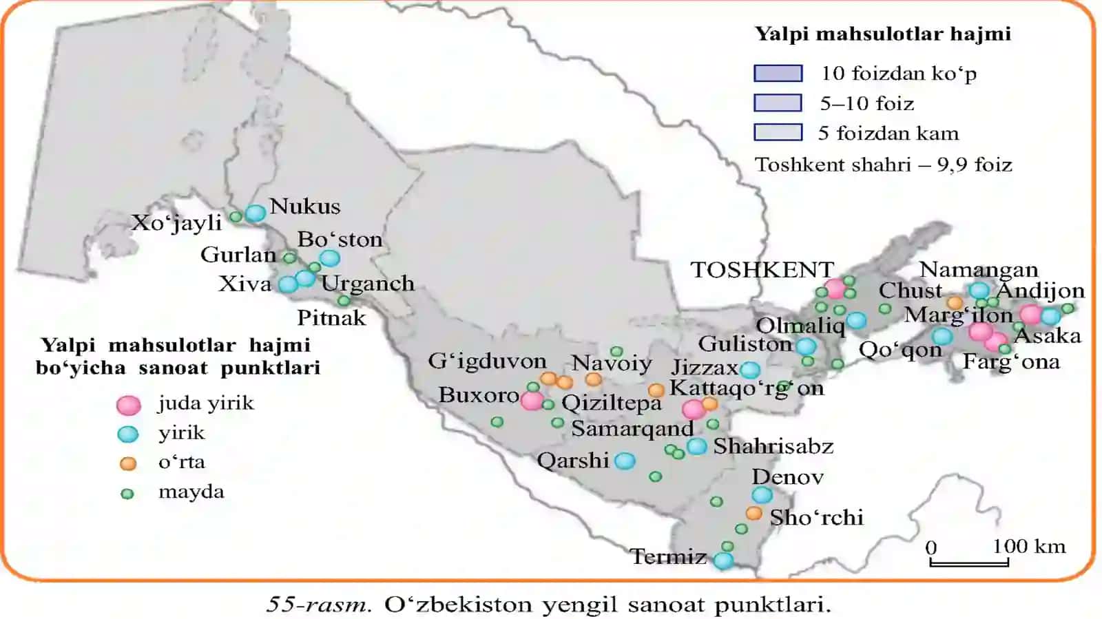 8-sinf geografiya fanidan Yengil sanoat mavzusi 4