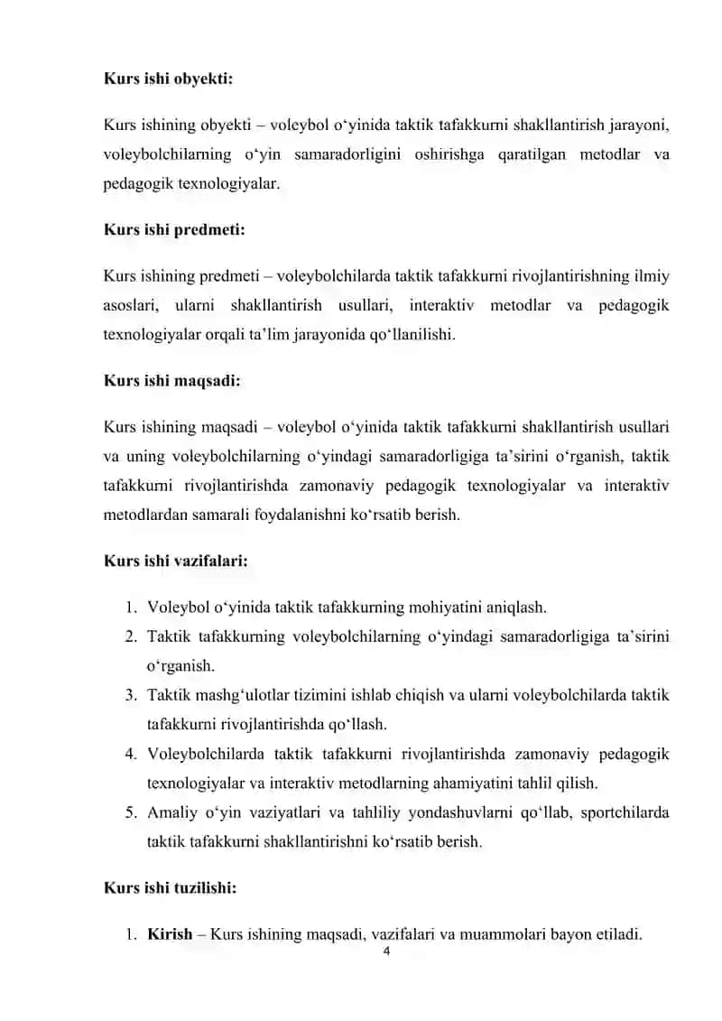 Voleybol o'yinida taktik tafakkurni shakillantirish usullari 4