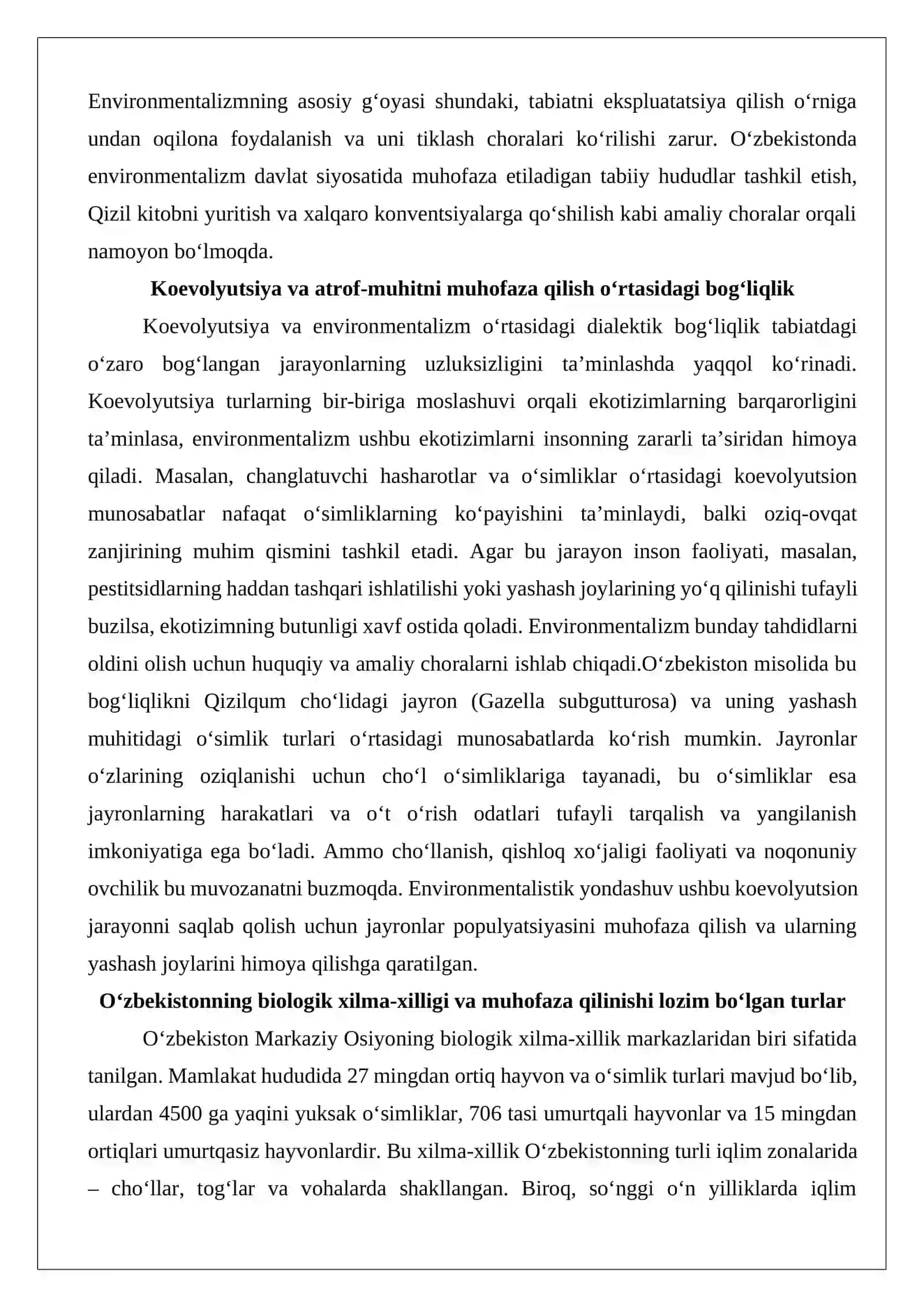 KOEVOLYUTSIYA VA ENVIRONMENTALIZM DIALEKTIKASI 4