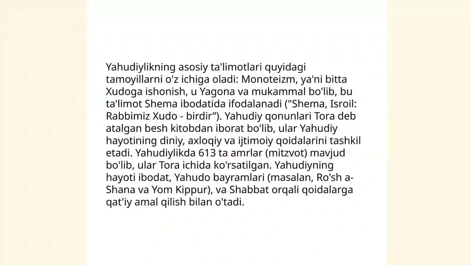 Yahudiylik talimoti anana va marosimlari 4