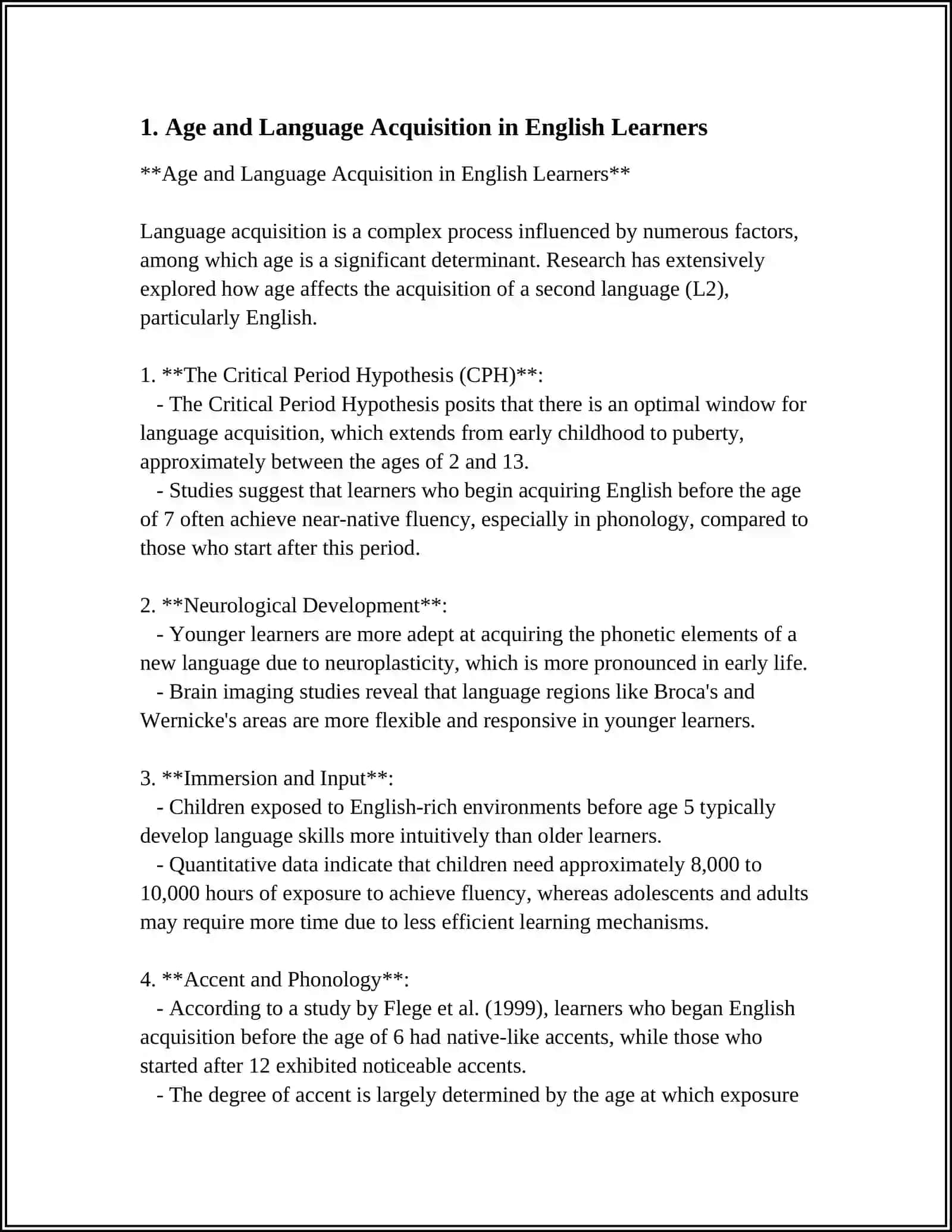 INDIVIDUAL DIFFERENCES IN ENGLISH LANGUAGE LEARNERS: AGE, GENDER, MOTIVATION, LEVEL OF KNOWLEDGE, ETC 4