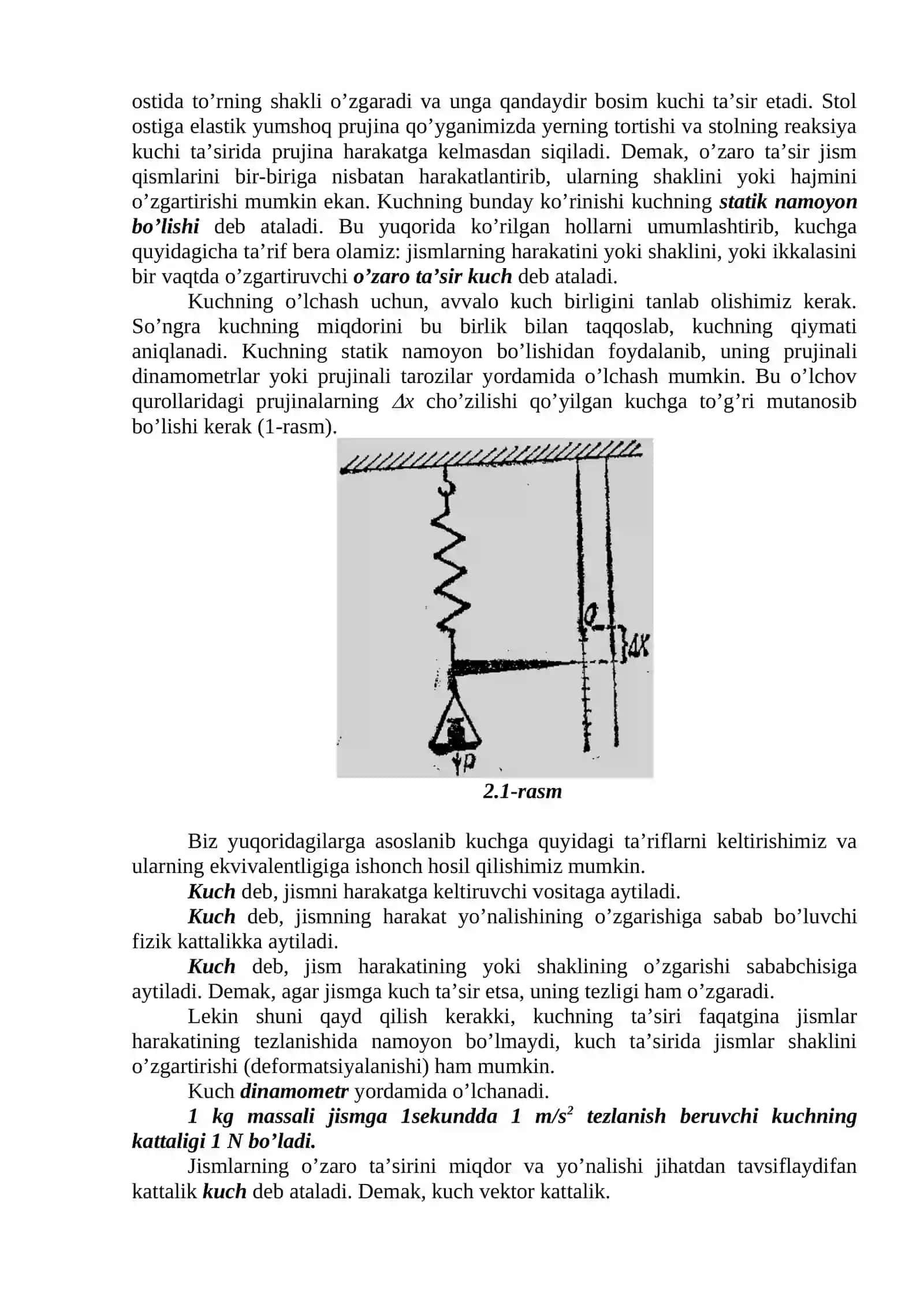 MEXANIKADA KUCHLAR. NYUTON QONUNLARI. GRAVITATSIYA VA ELASTIKLIK KUCHLARI. GUK QONUNI 4
