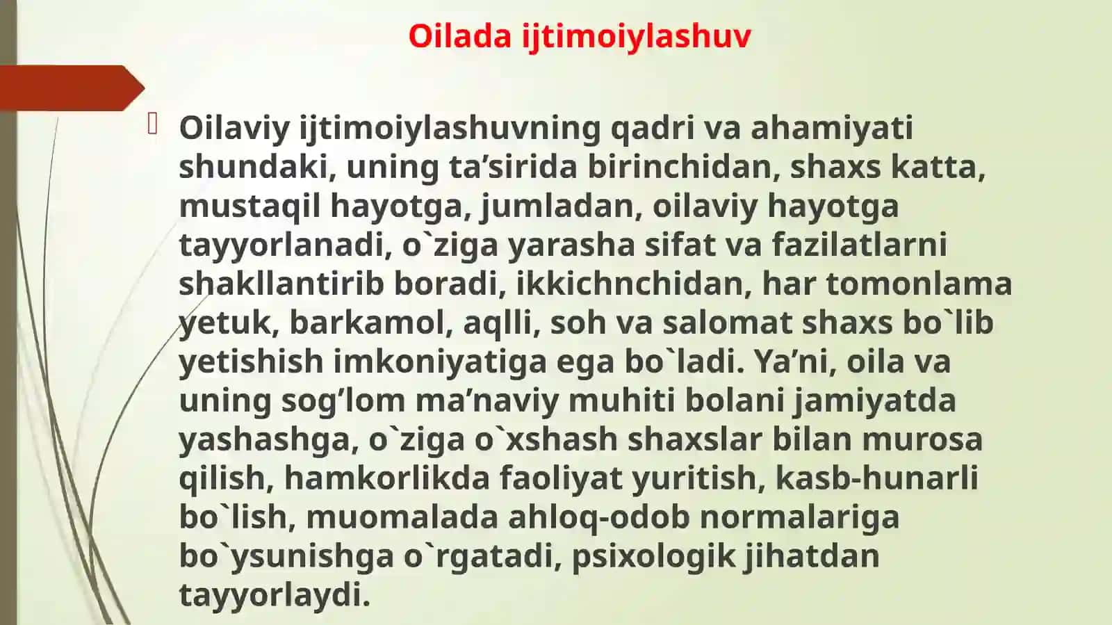 Oilaga ijtimoiy moslasha olmaslik ko’rsatkichlari va sabablari 4