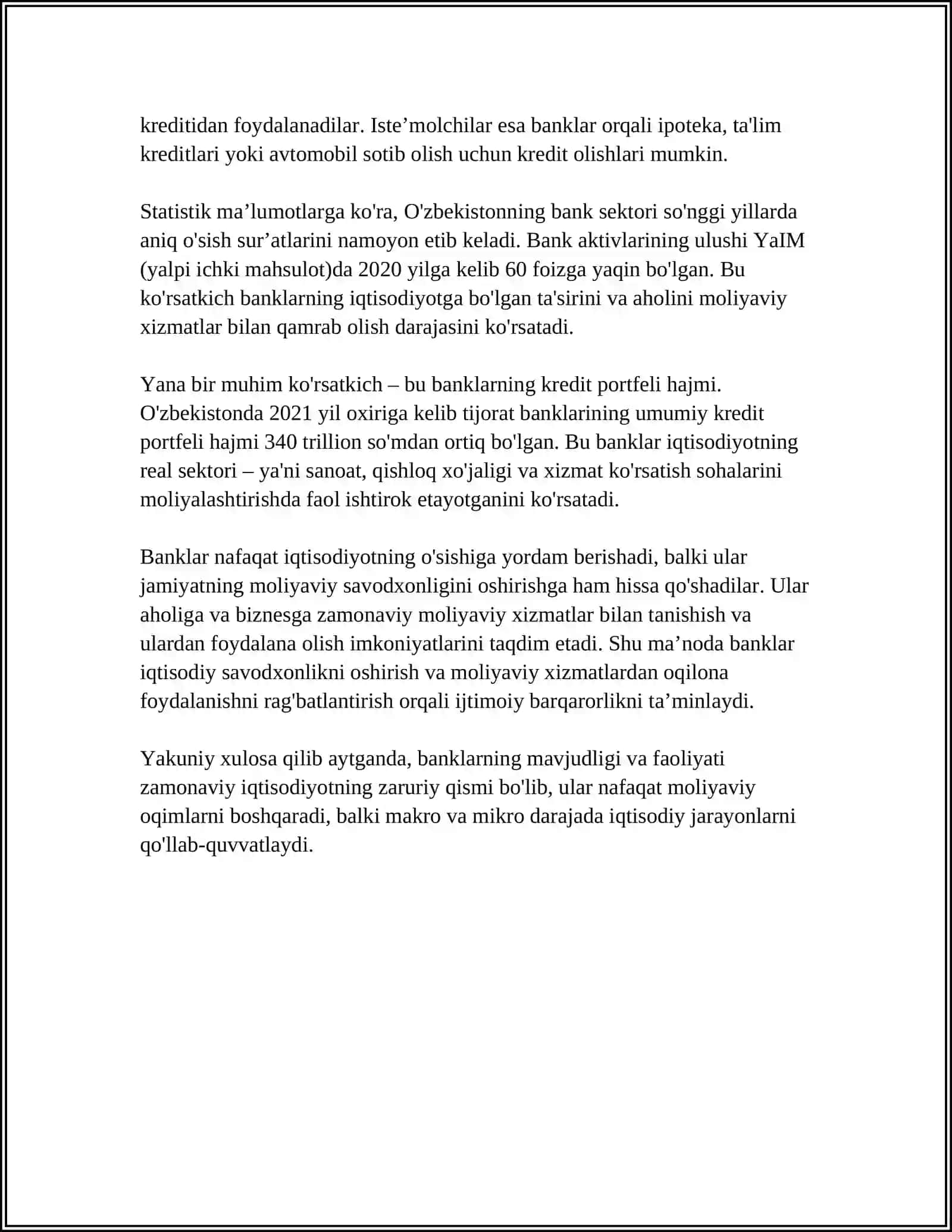 BANK ISHI FANINING PREDMENTI VA OBYEKTLARI 4