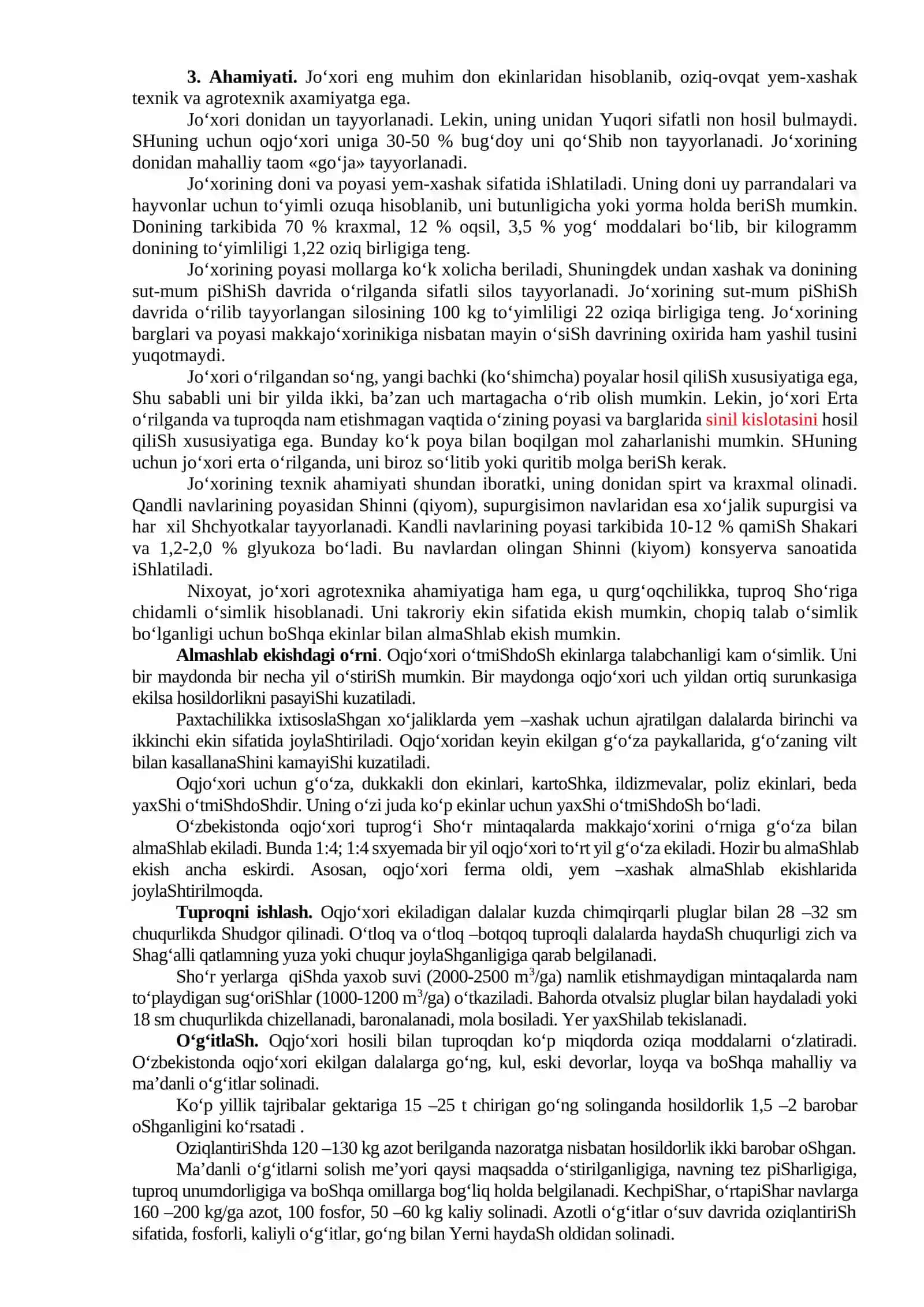 MAKKAJO’XORI VA JUXORINI DON VA SILOS UCHUN YETISHTIRISH TEXNOLOGIYASI 4