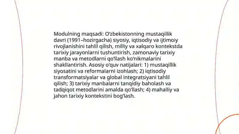 Oʻzbekistonning eng yangi tarixi 4