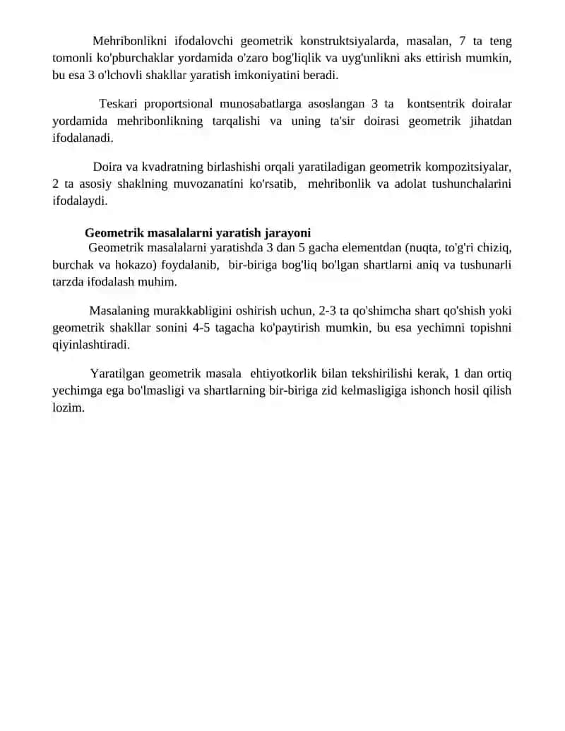 Yasashga doir geometrik topshiriqlar 4