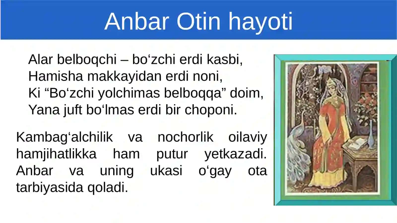 O‘tilgan mavzularni takrorlash 4