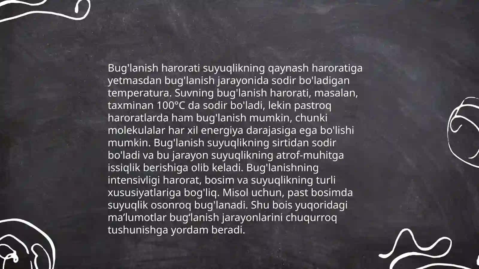 Suyuq yoqilg'ining bug'lanishining asosiy xususiyatlari 4