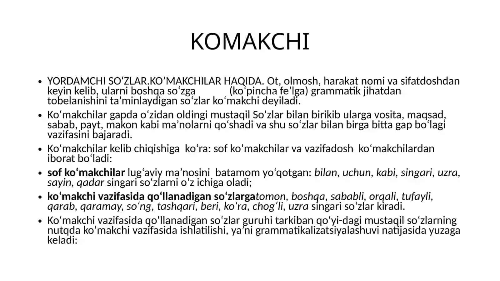 YORDAMCHI SO’ZLAR 4
