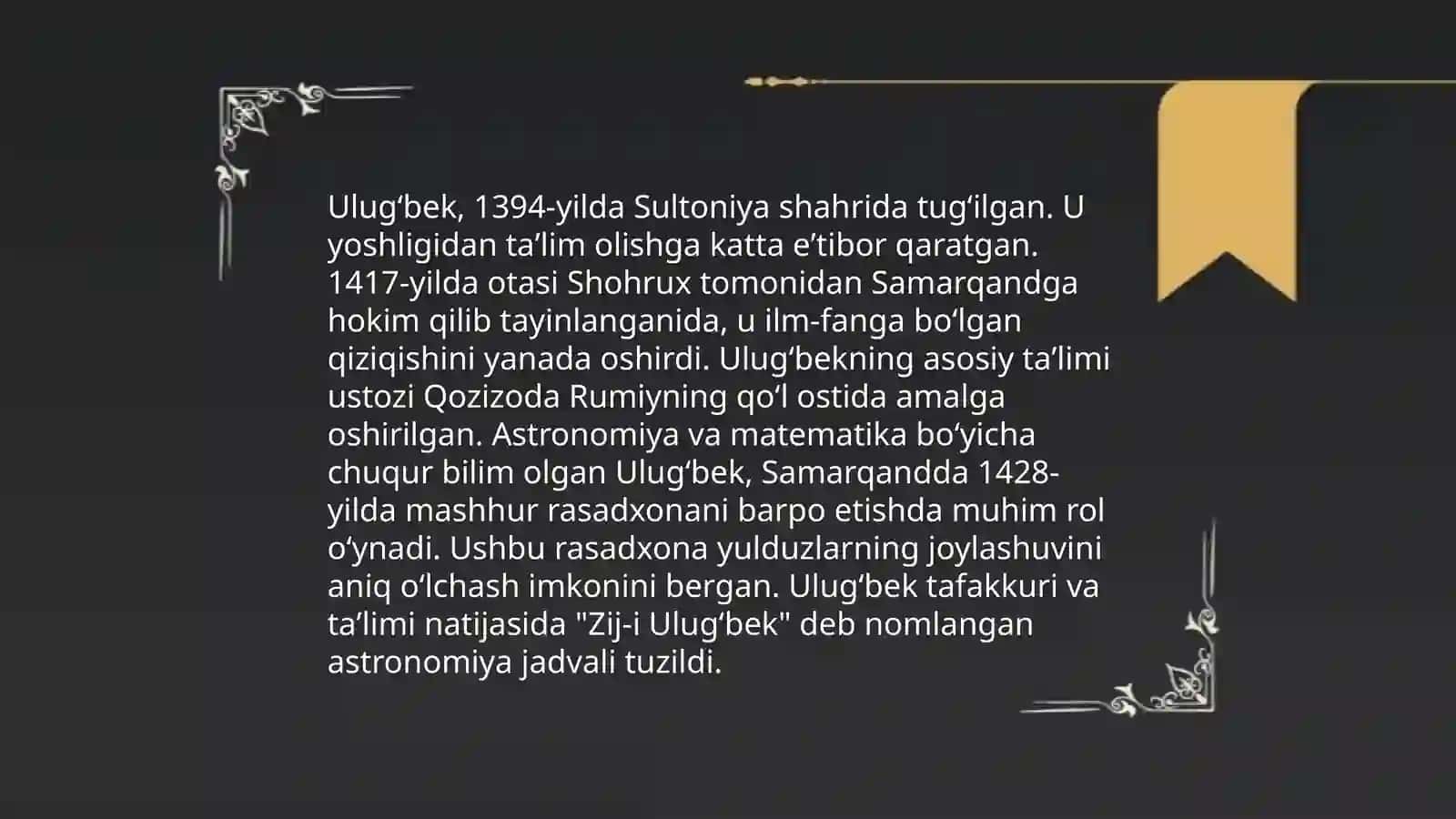 Mirzo Ulug‘bekning hayoti 4