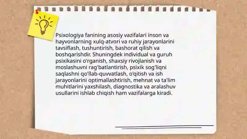 Psixologiya fanining maqsad va vazifalari 4