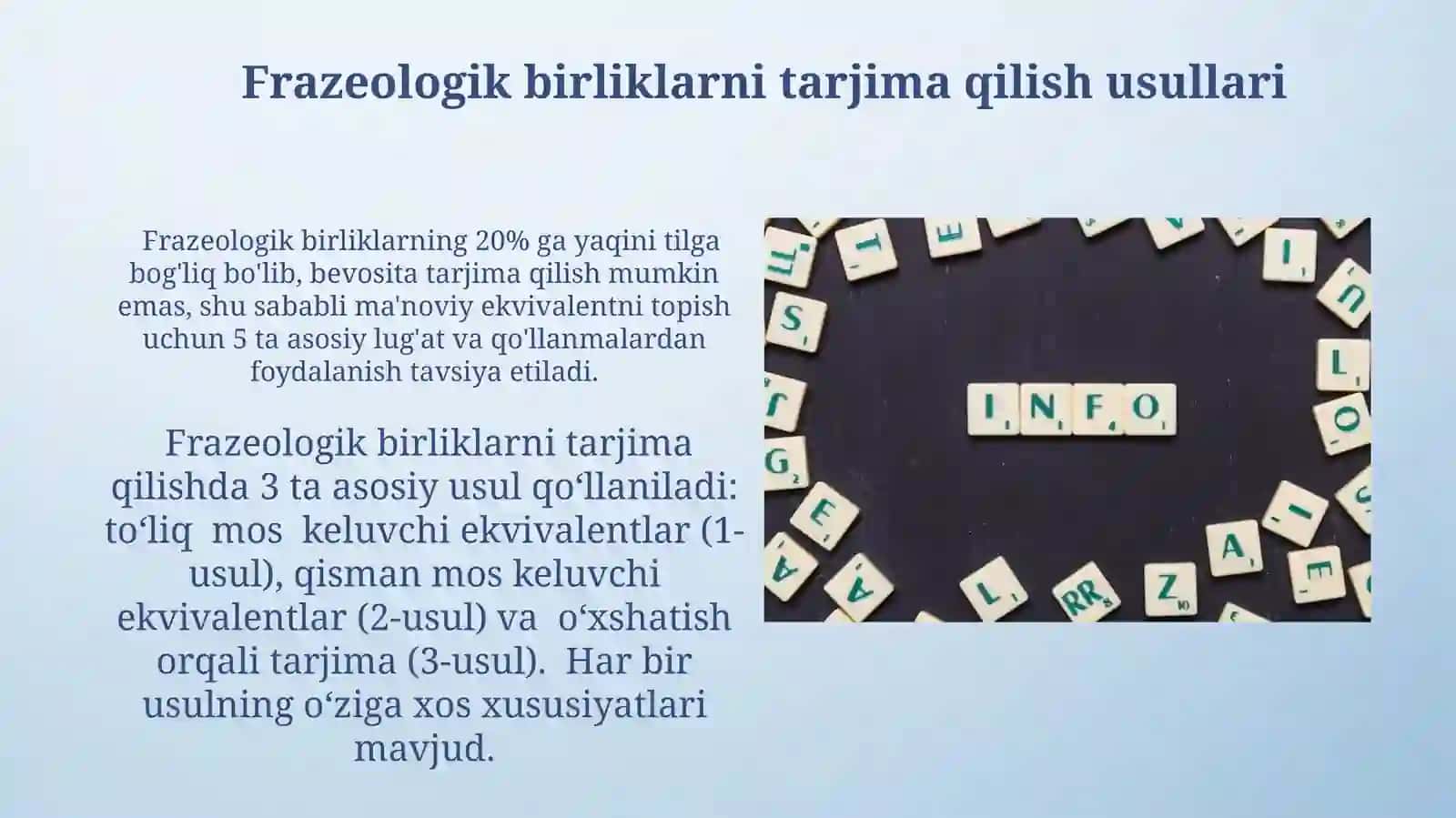 Frazeologik iboralar tarjimasi 4