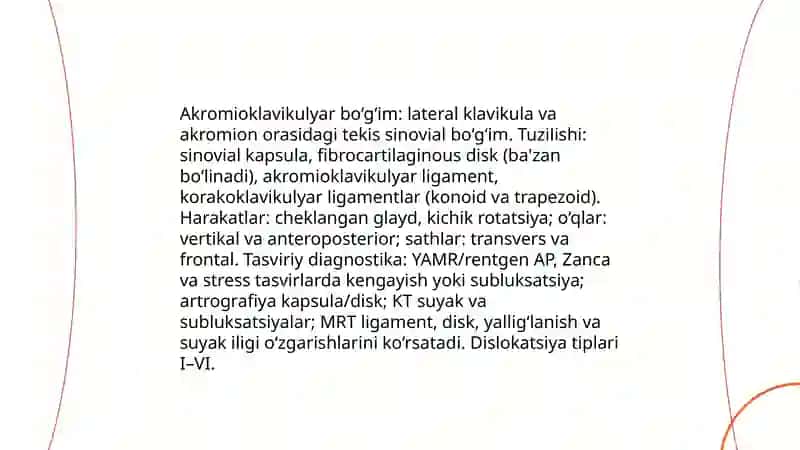 Elka kamari va qo‘l erkin qismi suyaklarning birlashuvi 4