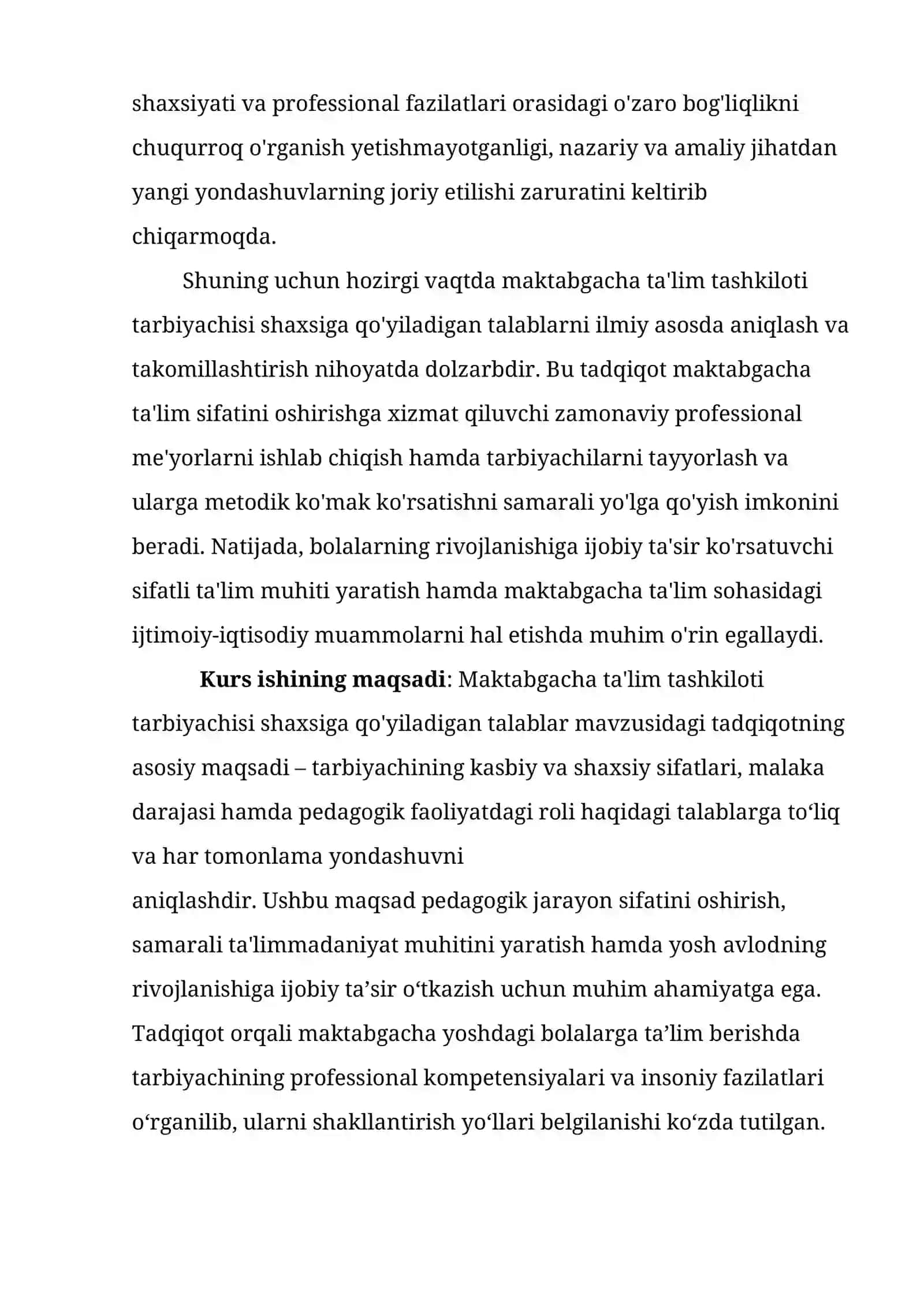 Maktabgacha ta'lim tashkiloti tarbiyachisi shaxsiga qo'yiladigan talablar 4