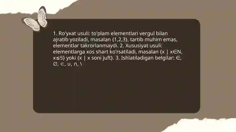 Toʻplam va ular ustida amallar 4