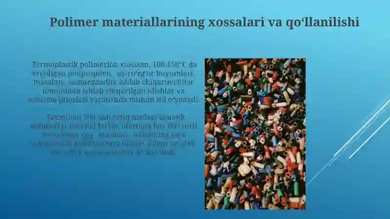 Sintetik polimer materiallaridan tayyorlangan va keng qo'llaniladigan buyumlar 4