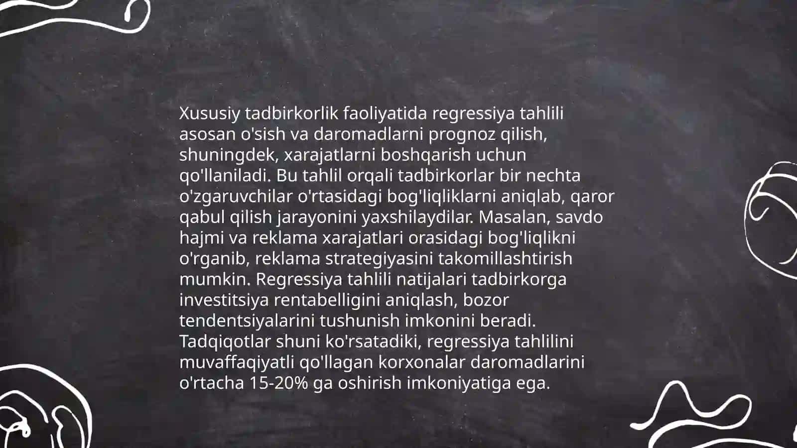 Kichik biznez va xususiy tadbirkorlik sub’ektlari faoliyatini tahlil qilishda ekonometrik modellardan foydalanish 4