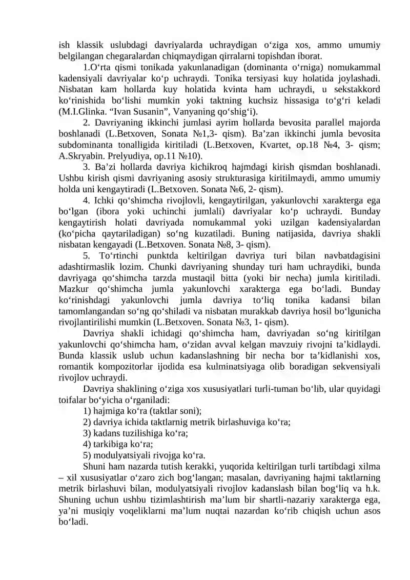 Musiqaning rivojlanish prinsiplari 4