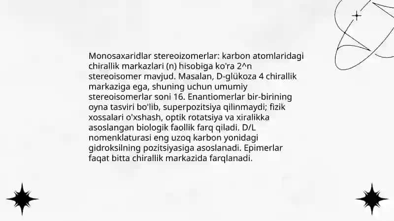 Karbansuvlar kimyosi va biologik ahamiyati 4