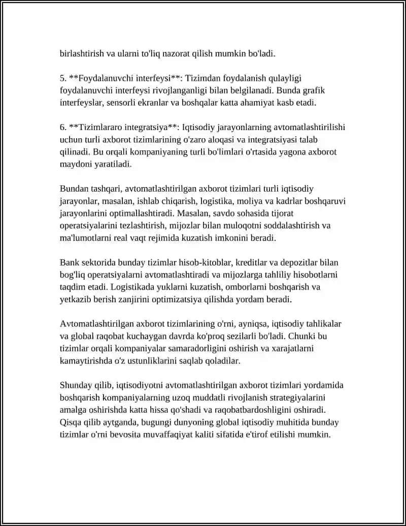 IQTISODIYOTDA AVTOMATLASHTIRILGAN AXBOROT TIZIMLARI 4