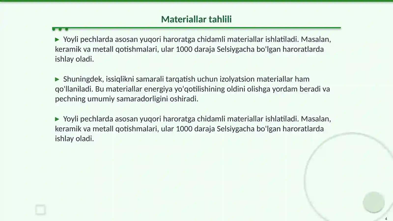 Elektr yoyli pechlarning tuzilishi va qo'llanishi 4