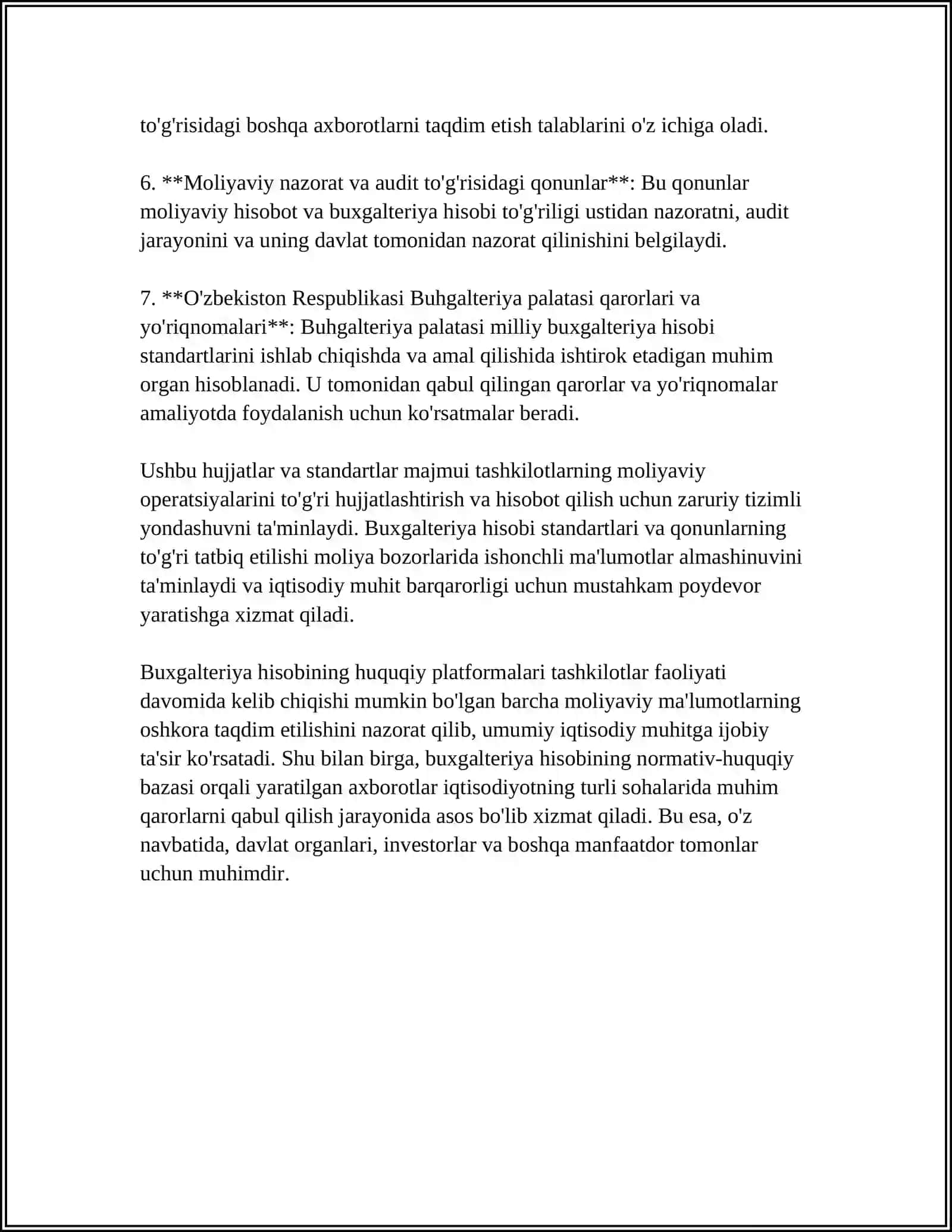 BUXGALTERIYA HISOBINI TASHKIL QILISHNING XUQUQIY ME'YORIY ASOSLARI 4