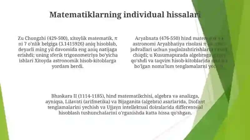 Sharq va xitoy matematikasi 4