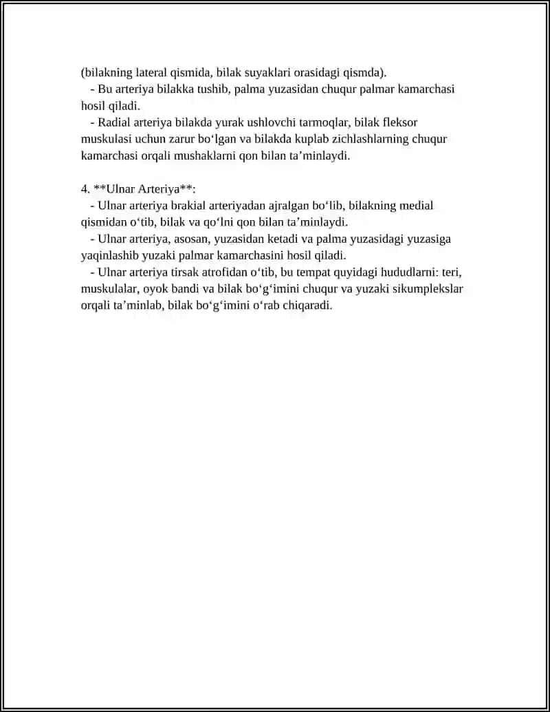 QOʻL MAGISTRAL QON TOMIRLARNING XERURGIK ANATOMIYASI 4
