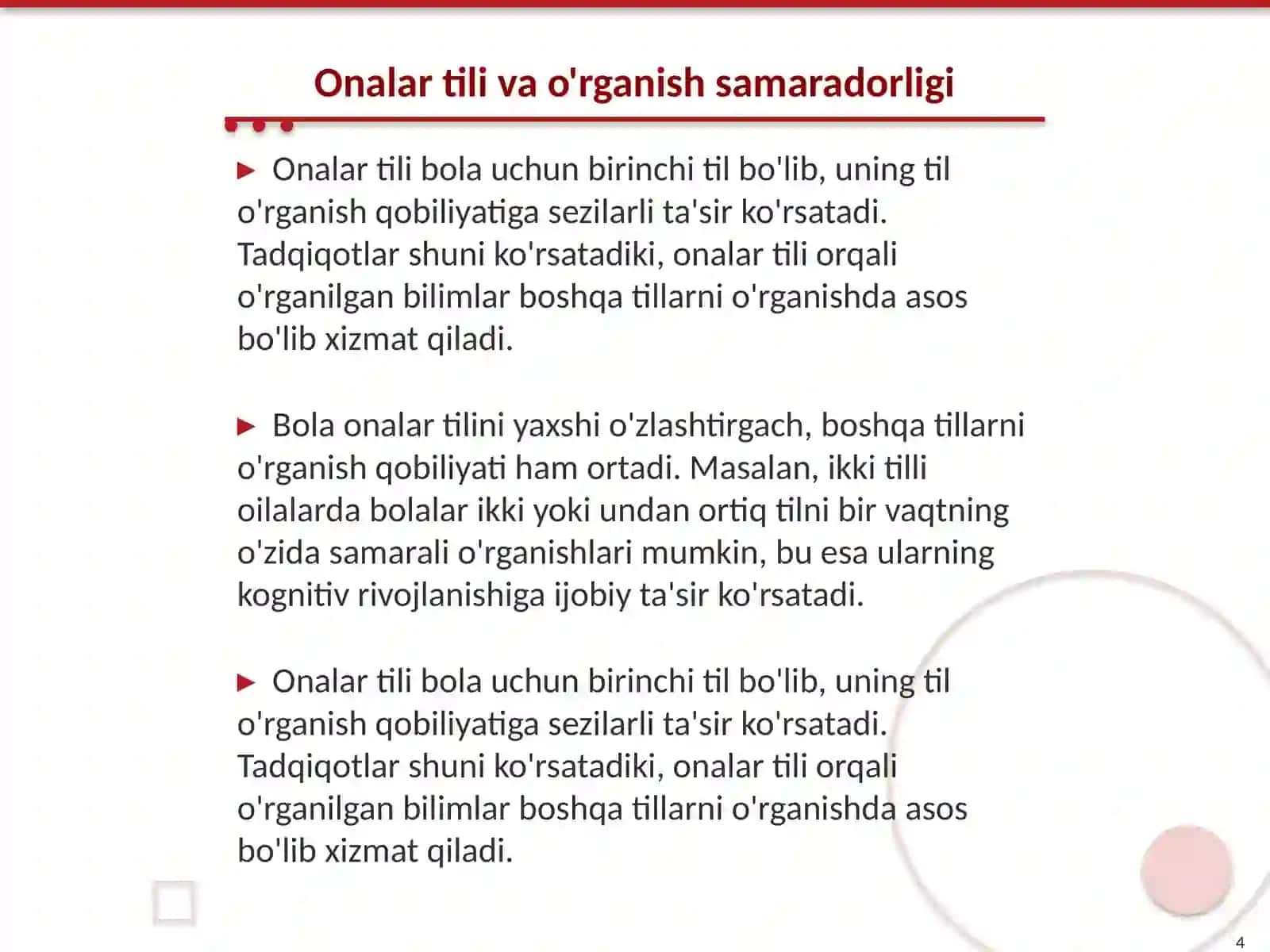 Bolalarda tilni o'rganishning bosqichlari 4