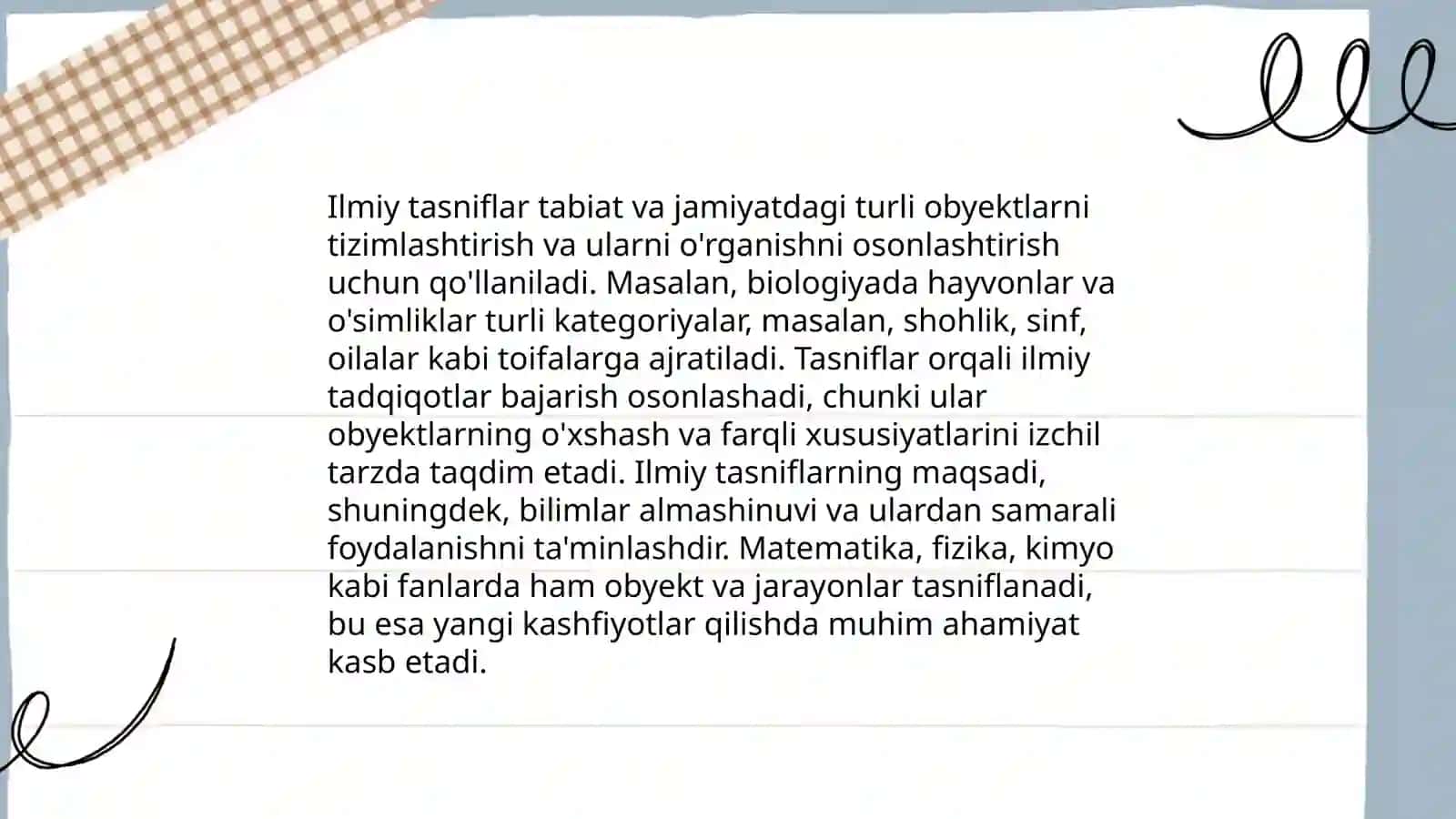 Ilmi tasniflar va ularning xususiyatlari 4