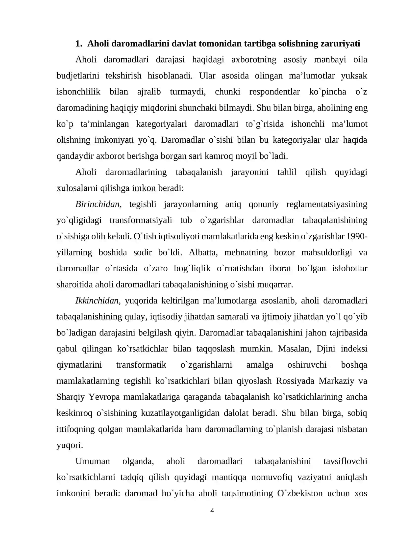 AHOLI DАRОMАDLАRINI DАVLАT TОMОNIDАN TАRTIBGА SОLISH 4