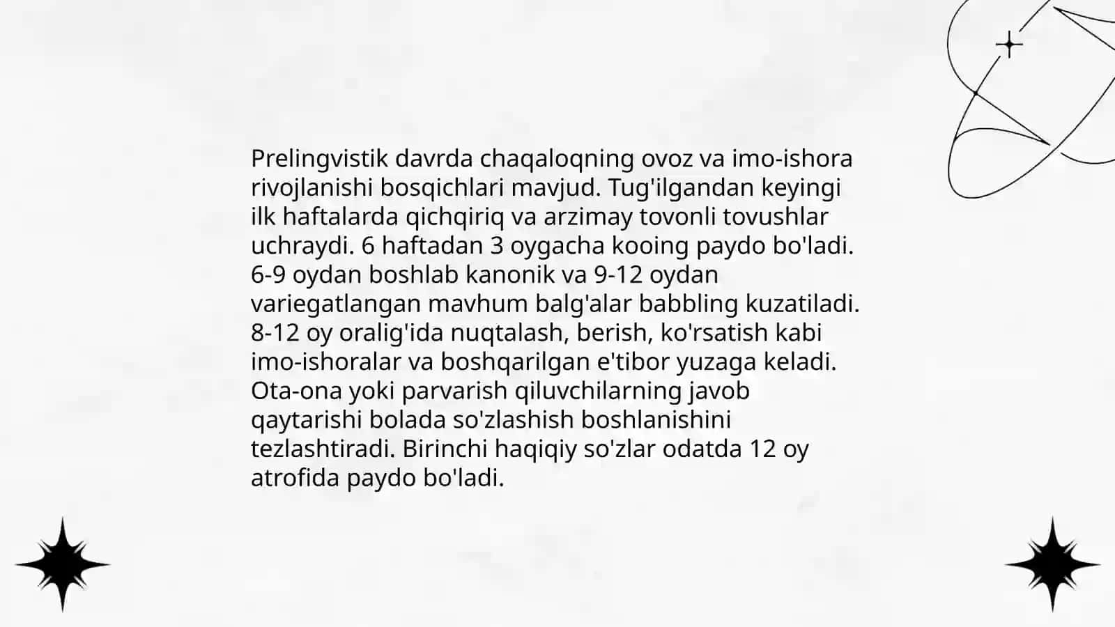 Bolalar tilining ilk rivojlanish davri 4