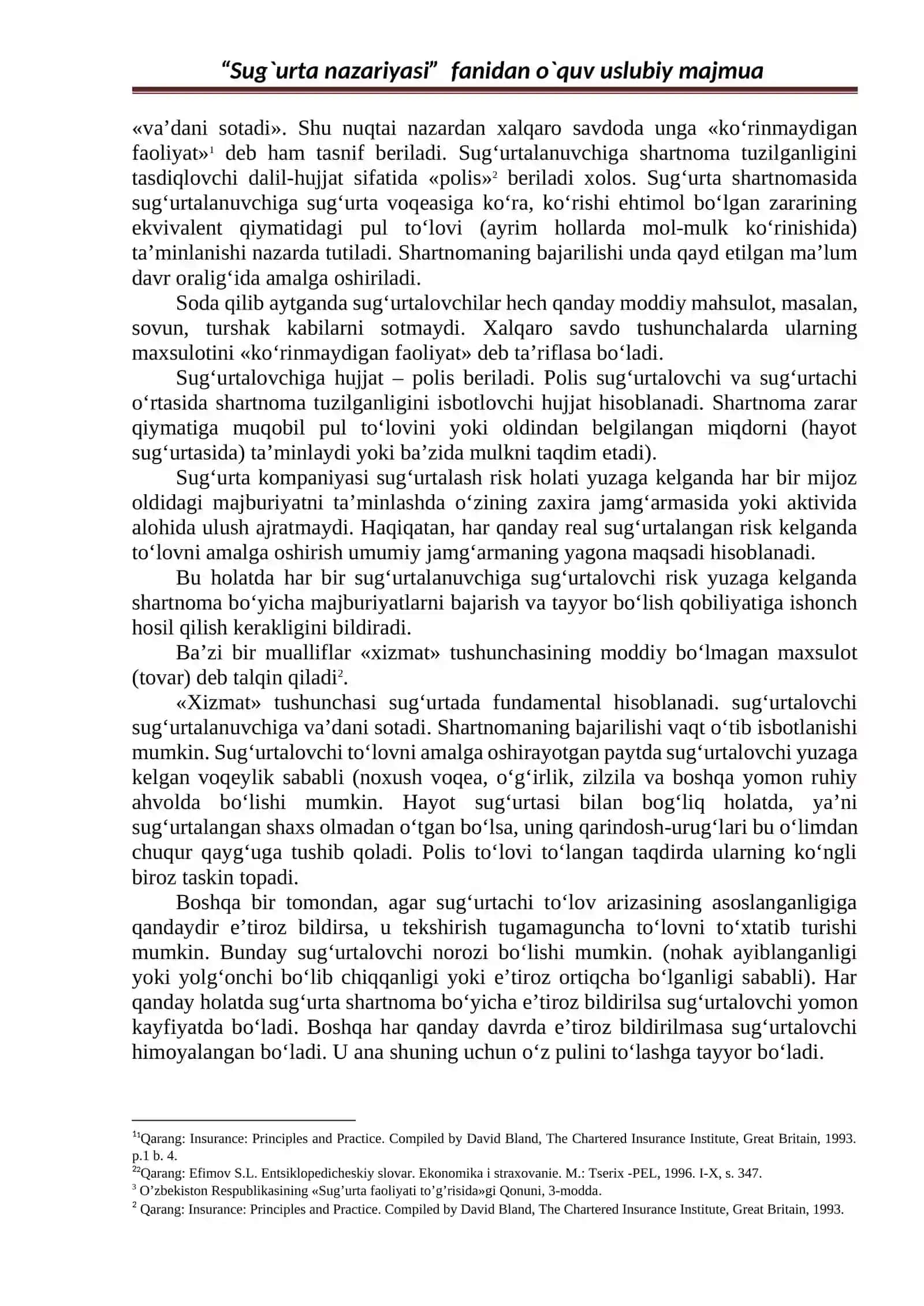 Sug‘urta nazariyasi 4