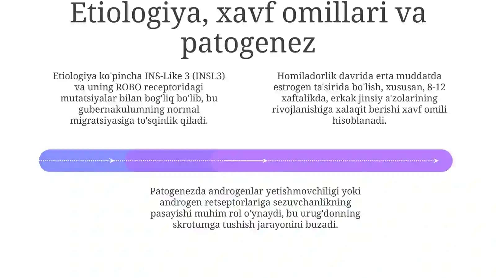 Moyakning yorg‘oqqa tushish jarayoni va jinsiy a’zolarning rivojlanish nuqsonlari 4