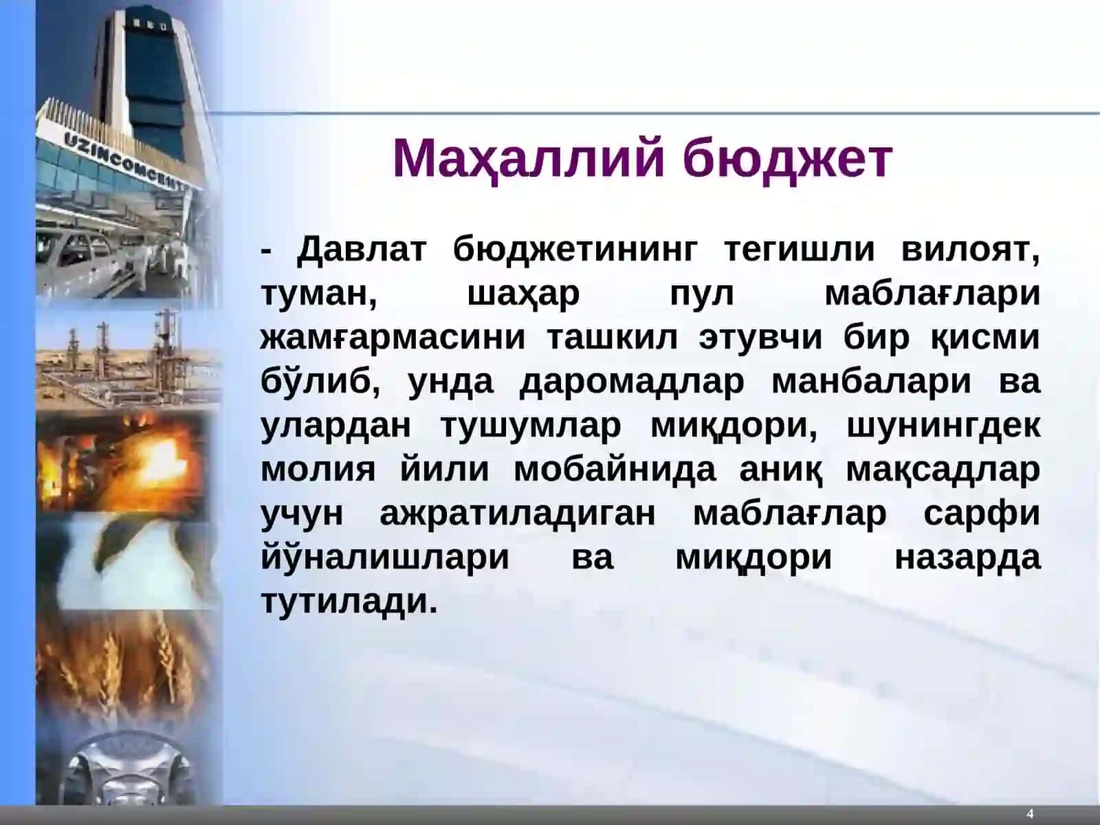 Давлат бюджети ва унинг ижтимоий-иқтисодий аҳамияти 4