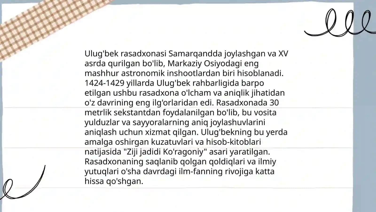 Ulug'bek rasadxonasi 4