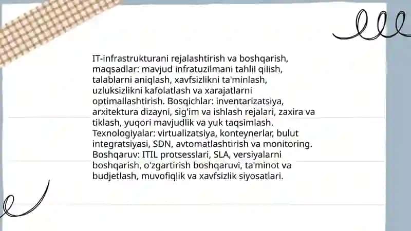 Axborot texnologiyalari boshqaruvi va korporativ strategiya 4