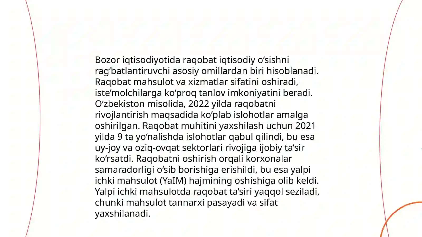 Bozor iqtisodiyotini rivojlantirish va uning ahamiyati va shaxsiy biznesni rivojlantirish kaizen tizimi 4