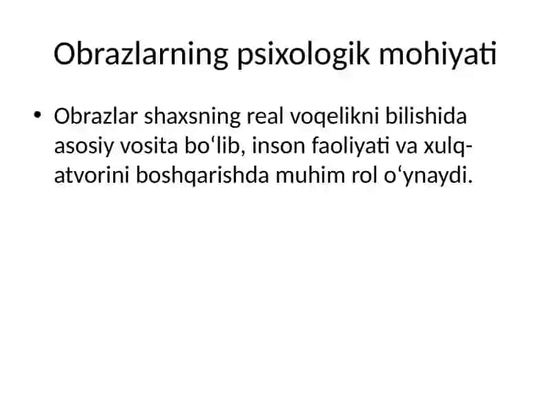 Obrazlar shakllanishiga ta’sir etuvchi omillar 4