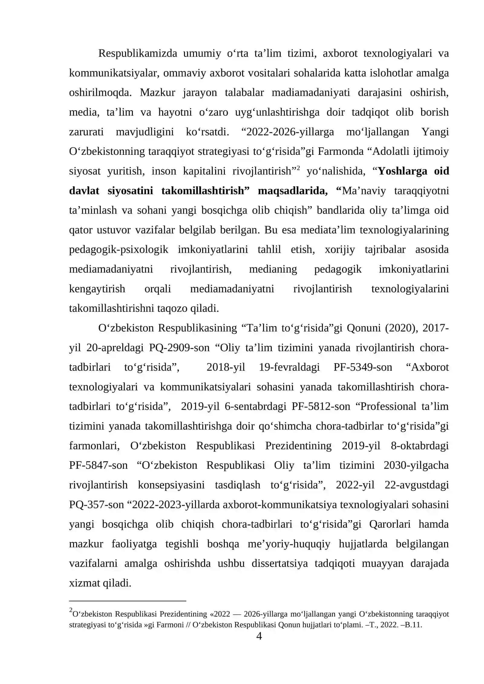 BO‘LAJAK O‘QITUVCHILARNING MEDIAMADANIYATINI RIVOJLANTIRISH METODIKASINI TAKOMILLASHTIRISH 4
