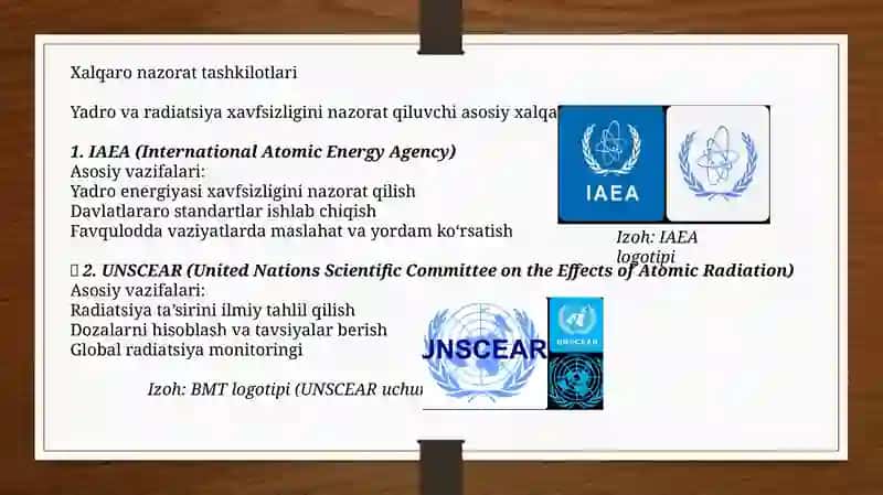 Yadro va radiatsiya xavfsizligi bo‘yicha xalqaro shartnomalar 4