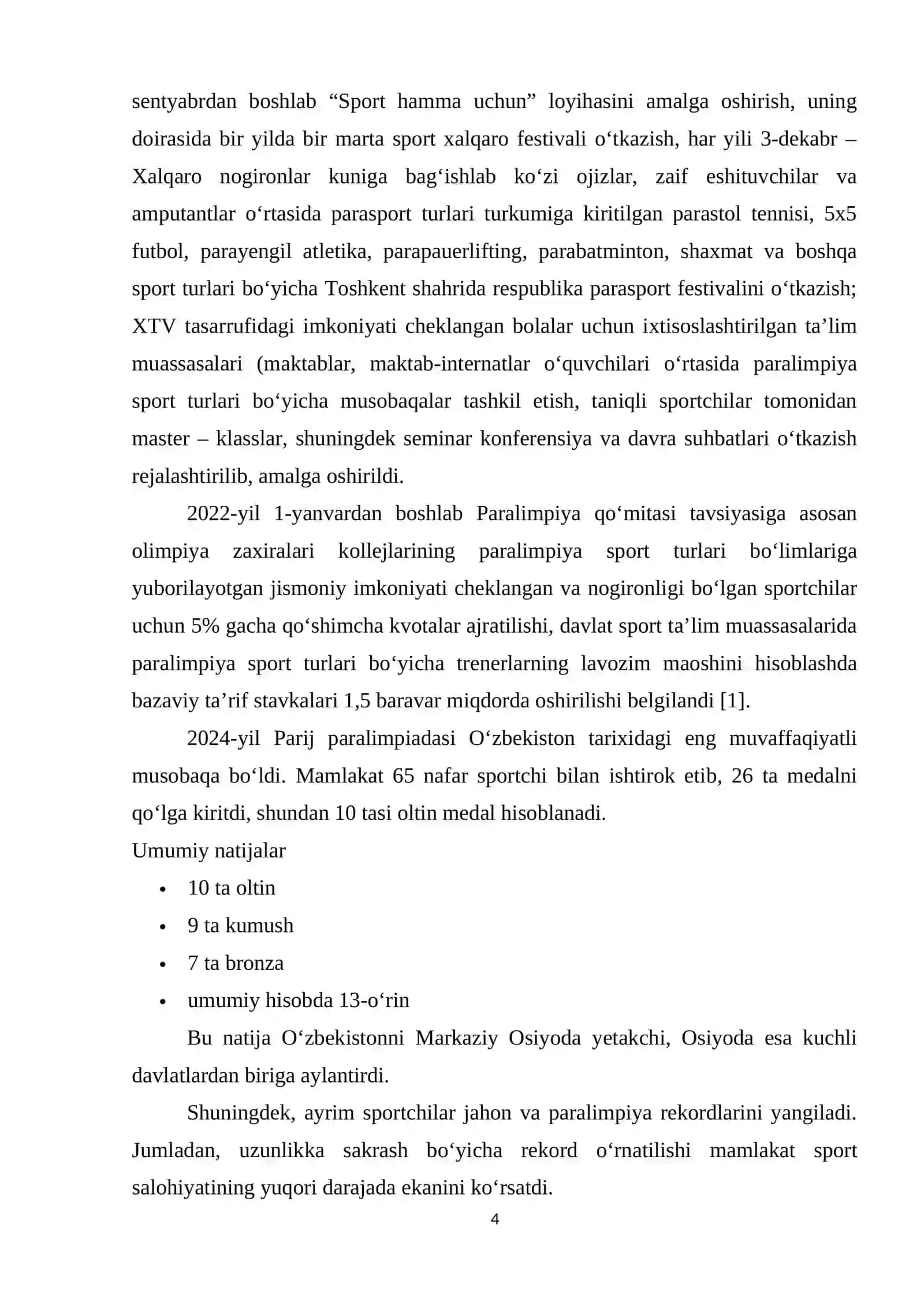 MUSTAQILLIK YILLARIDA PARALIMPIYA SPORTINING RIVOJLANISH TARIXI 4