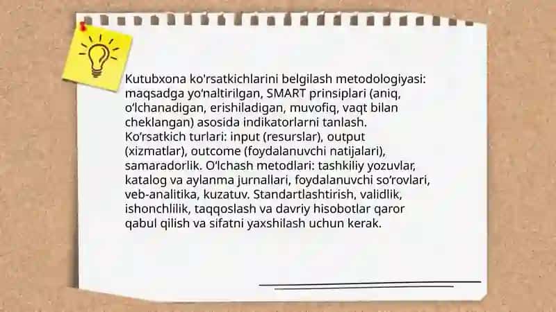 O'lchashlarning kutubxona axborot faoliyatidagi ahamyati 4