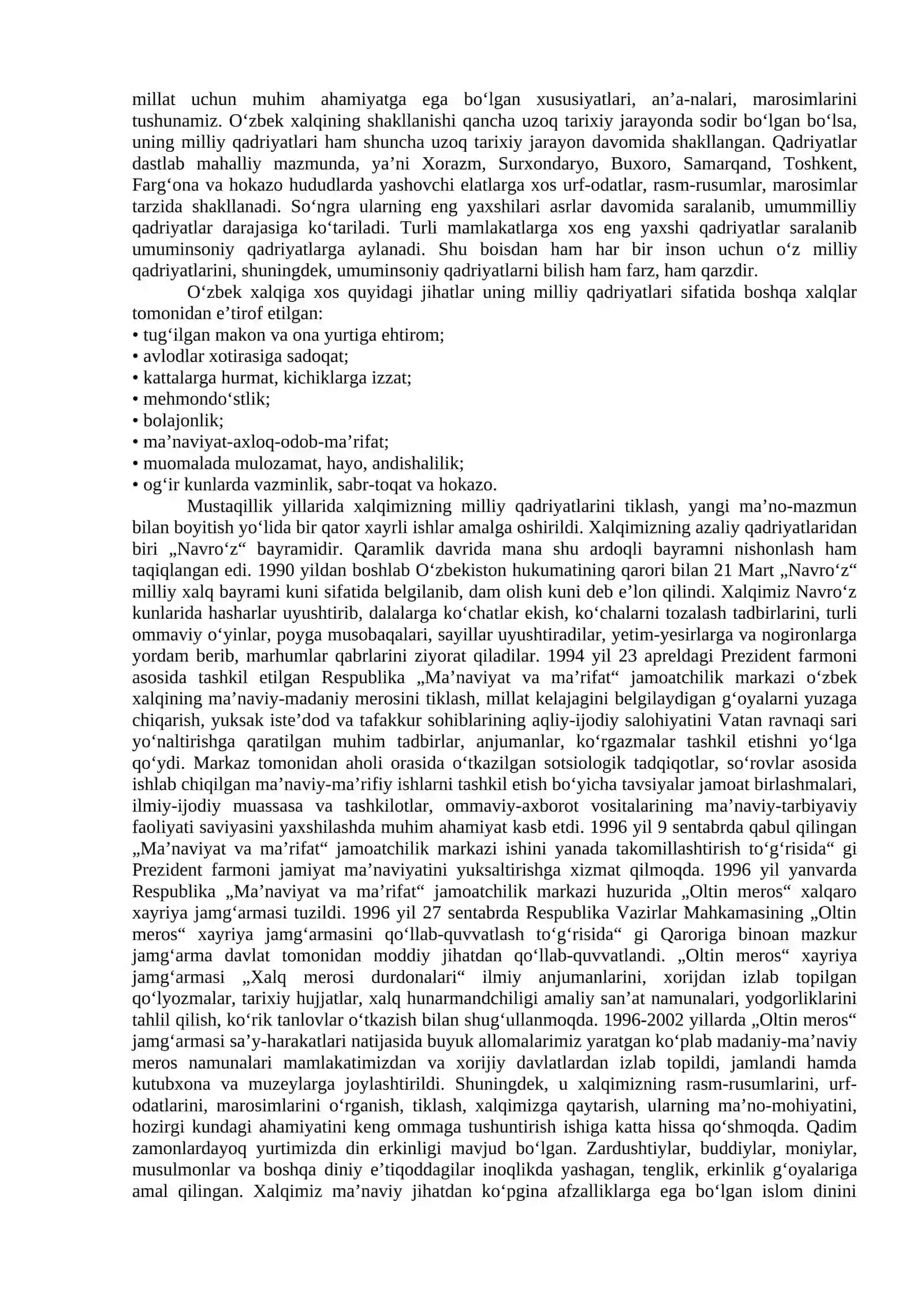 Mavzu: Mustaqillik yillarida O‘zbekistondagi ma’naviy va madaniy taraqqiyot 4