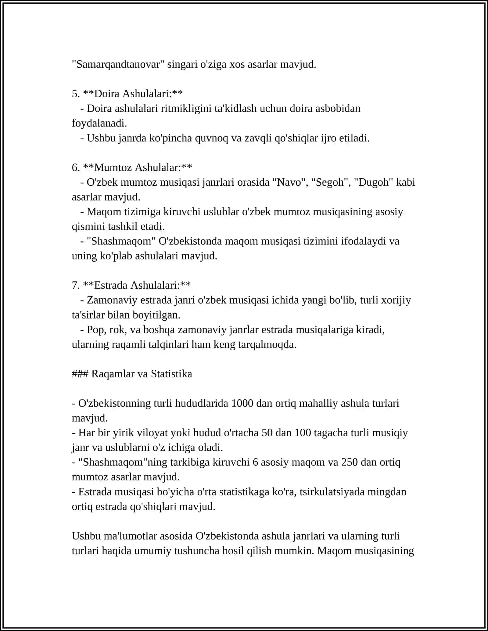 OʻZBEK MUSIQIY FOLKLORI JANIRLARI TASNIFI 4