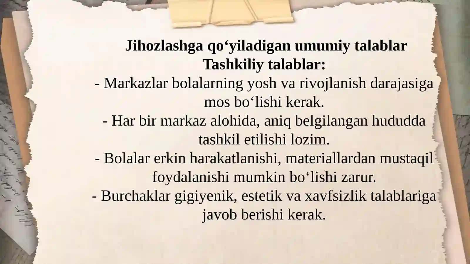 Maktabgacha ta’lim tashkilotlarida rivojlantiruvchi markazlarni jihozlash tartibivaulargarahbarlikqilish 4