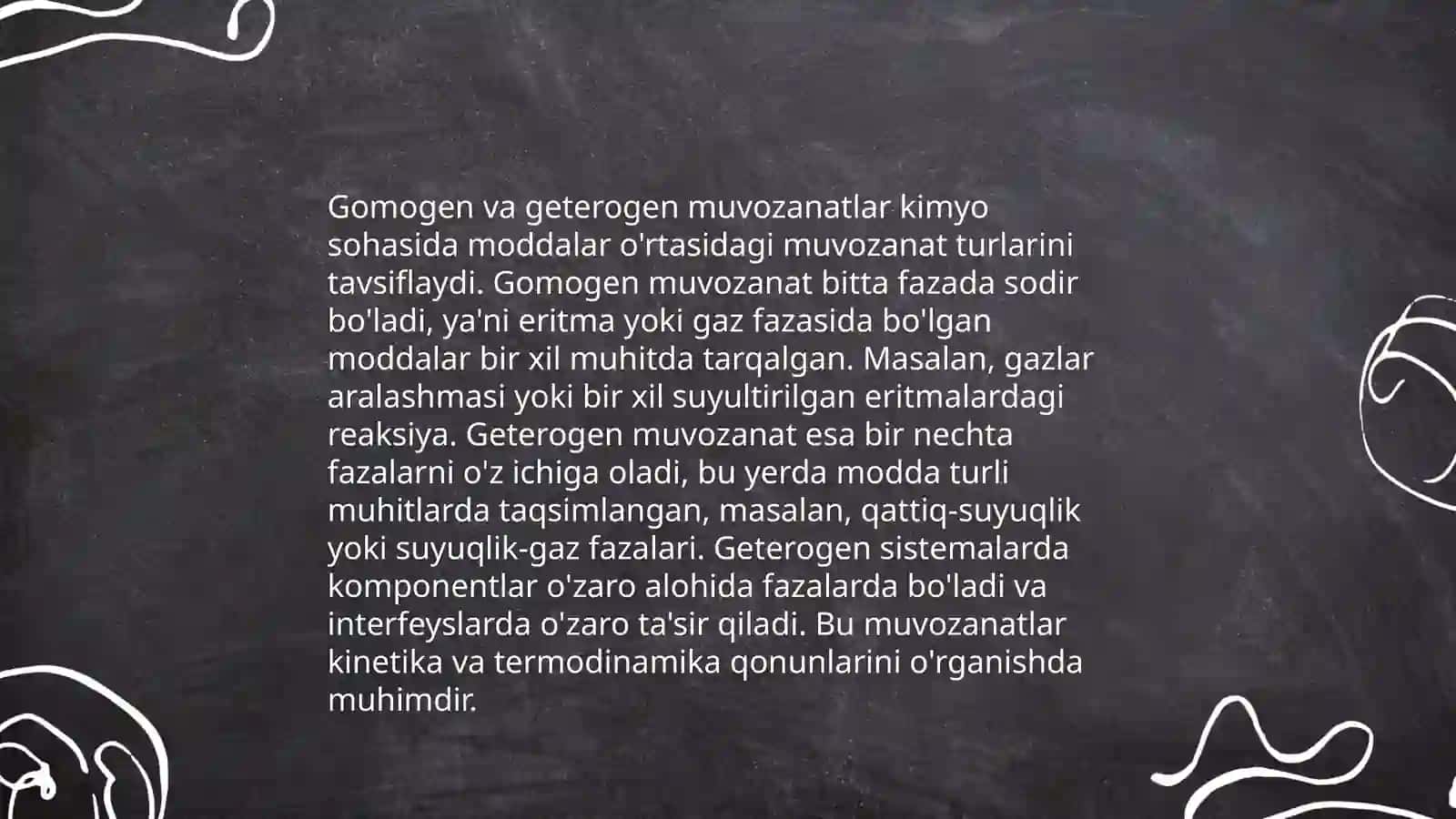 Kimyoviy gomogen jarayonlarda muvozanat 4
